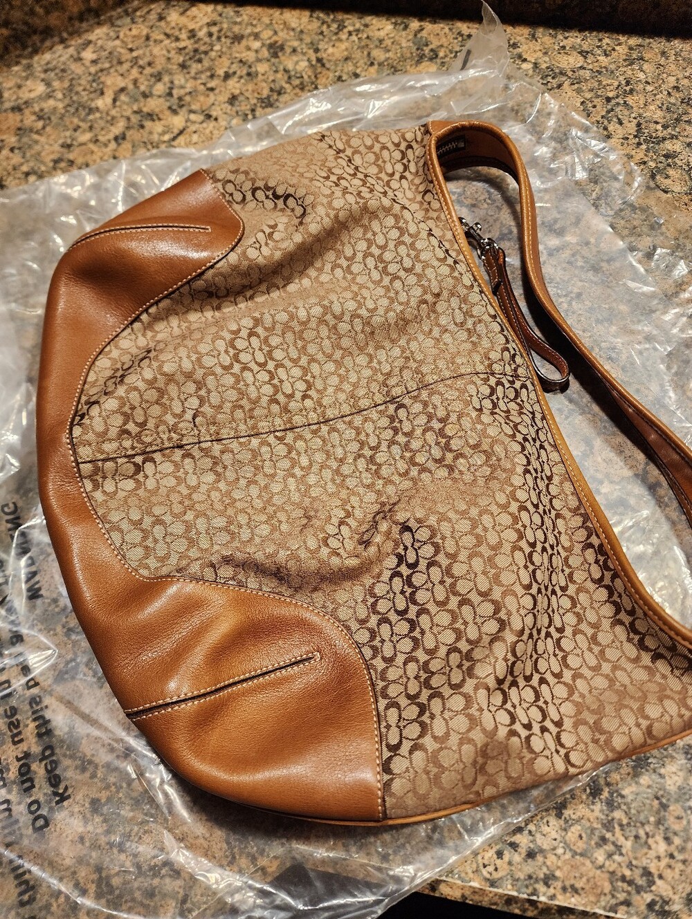Coach Hobo Signature Canvas Bag W Leather Trim 6618 - Picture 14 of 14